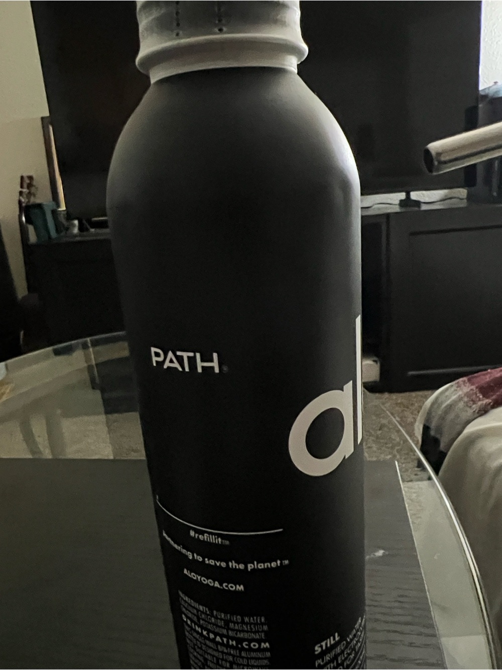 ALO Yoga Black Reusable Water Bottle - Picture 2 of 4